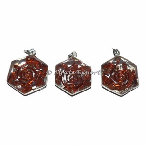 Artesanías de piedra semipreciosa Orgone Hexagon Chakra Sanskrit Set : Orgone Chakra Stones Sets - Product Image 4