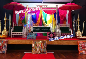 Qiao — décorations de scène Mehndi colorées pour mariage musulman, décor de nuit indienne, fabrication de plusieurs étapes asiatiques - Product Image 3