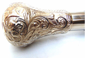 Bâton de marche en bois noir, joli manche de réveil, de styliste, - Product Image 2