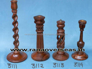 La bougie en bois de conception torsadée creuse se tient avec la base ronde pour le décor d'anniversaire de fiançailles - Product Image 5