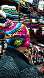 หมวกอัลปาก้า ชูลโล ปิดหู ถักไหมพรม ยูนิเซ็กซ์ เปรู ปุนชา  สีสันสดใส คุซโก - Product Image 3