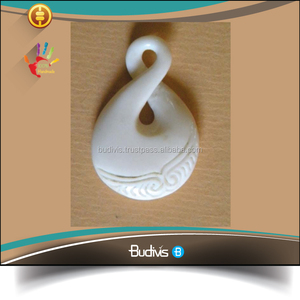 Specialista Tribale Osso Intaglio in Fatti A Mano Ciondolo Gioielli Diretta Artista - Product Image 4