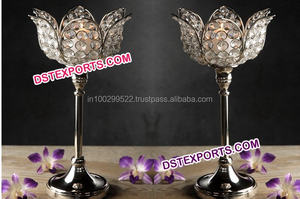 Grands candélabres centres de table de mariage en cristal doré candélabres de table centres de table de mariage colorés USA - Product Image 2