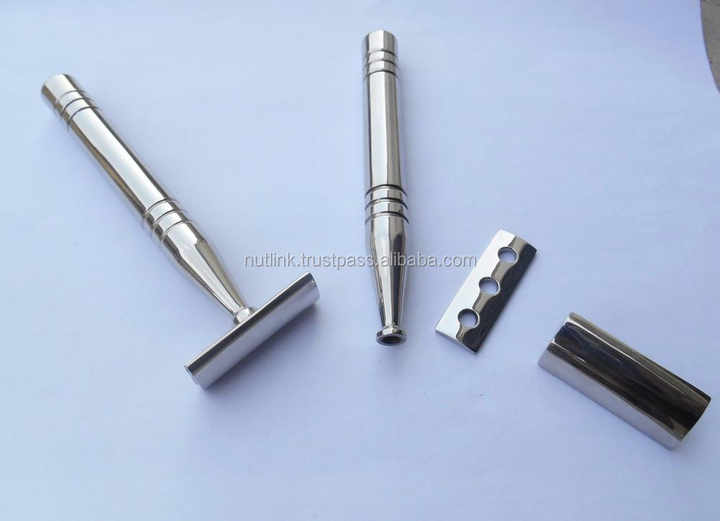 Beauty Solingen Rasiermesser Edelstahl, zwei schneid ige Rasur Rasierapparat Lang griff Edelstahl