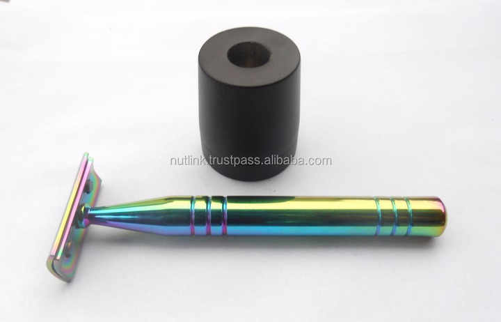 Beauty Solingen Rasiermesser Edelstahl, zwei schneid ige Rasur Rasierapparat Lang griff Edelstahl