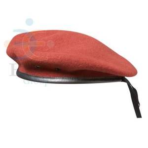 Béret vert foncé OEM 100% laine Olive vert béret casquette chapeau pour hommes femmes en tailles personnalisées avec Logo brodé patchs Insignia - Product Image 2