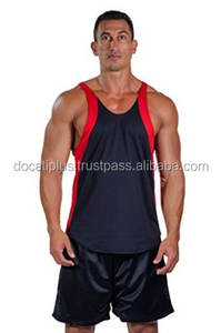 Débardeurs de sport décontractés respirants de couleur unie pour hommes de grande taille - Product Image 3