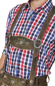 Pantalones cortos de cuero de alta calidad para hombre, ropa de tendencia bávaro, Trachten, Lederhosen, se vende como juego de dos - Product Image 3