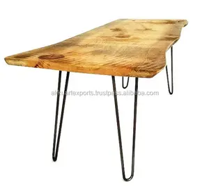 लकड़ी लाइव बढ़त कॉफी टेबल, आधुनिक प्राकृतिक घटता औद्योगिक कॉफी टेबल
