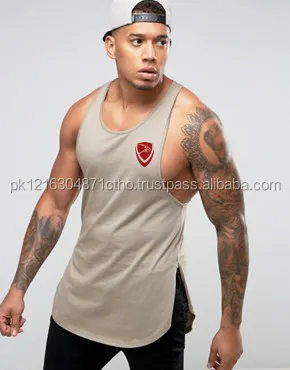 Magro mens parte superior do tanque de fitness & body building roupa/ginásio colete esportes tanque tops com preço barato por Falcão olho Co.