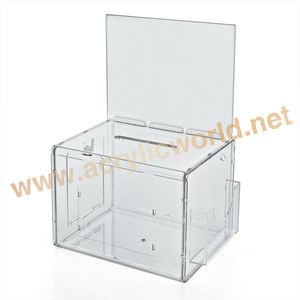 กล่องใส่กระดาษทิชชูกล่องอะคริลิคสำหรับบริจาคพร้อมล็อกกล่องใส่กระดาษทิชชูกล่องอะคริลิกสำหรับการบริจาค - Product Image 3