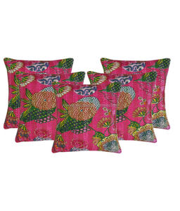 Vintage Cushion Cover Fruit Kantha Work <b>Pillow</b> Covers Cotton <b>Throw</b> <b>Pillow</b> - Product Image 1