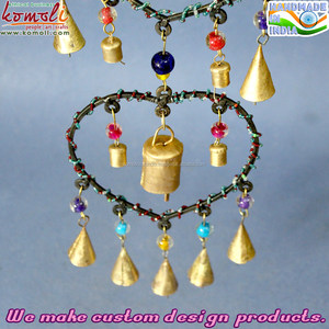 กระดิ่งลมเหล็กรูปหัวใจลูกปัดงานฝีมือโลหะทำด้วยมือสำหรับตกแต่งบ้านและสวนกลางแจ้ง - Product Image 4