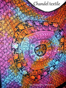 Mandala Tie-Dye tapiz indio bohemio reina colcha decoración del hogar colgante de pared elefante estilo Hippie manta tapiz bohemio - Product Image 2