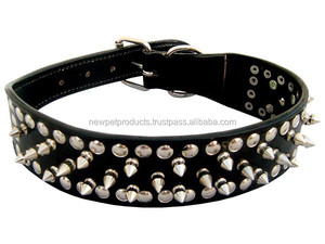 Nuevo <span class=keywords><strong>collar</strong></span> de perro de lujo al por mayor personalizado fuerte nuevo diseño elegante ajustable collares de cuero para mascotas con hebilla de Metal para perros - Product Image 3