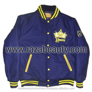 Vestes personnalisées Varsity Letterman College Vestes Bomber respirantes en peau de vache avec fonction de taille grande pour l'hiver - Product Image 1