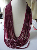 Perles Rondelles en Rubis Rouge Naturel en Gros, Pierres Précieuses Certifiées par un Certificat Tierce Partie, Coszcalt Exports DFE00104 pour