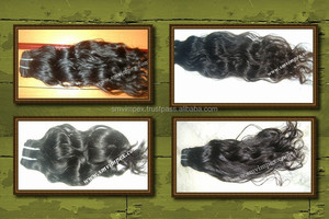 2026 Hot Selling Wavy Virgin Indian <b>Hair</b> Weaving Extensions 4oz/pack <b>6</b>"-32" Natural <b>Color</b> Natural Wave Machine Weft - Product Image 6