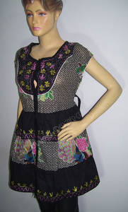 Túnica/Top/Kurta Bohemia Floral 100% Algodón Estilo Indio - Ecológica, Lavable, Cintura Natural - Product Image 3