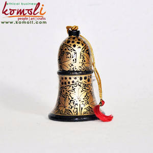 Campana de madera para decoración navideña, adornos personalizados pintados a mano, multicolor - Product Image 5