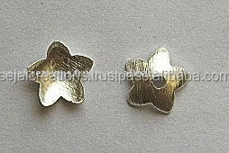 Capuchons de perles de fleurs fantaisie pour bijoux en argent sterling finition brossée-Résultats et composants de bijoux de qualité supérieure - Product Image 1