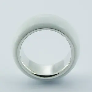 स्टर्लिंग चांदी हाइड्रो क्वार्ट्ज अंगूठी सफेद बैंड हॉलमार्क 925 अस्तर