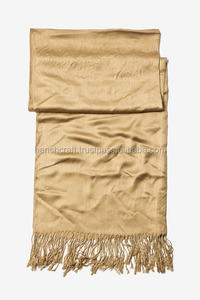 Beige 100% Viscosa Pasmina Bufanda Estilo Liso Pashmina Chal - Product Image 4