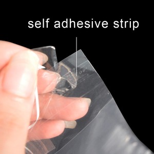 Custom Sizer Accepted Clear LDPE Poly Bag with Suffocation Warning Plastic <strong>Polybag</strong> with Adhesive Peel and Seal Recyclable - Product Image 4