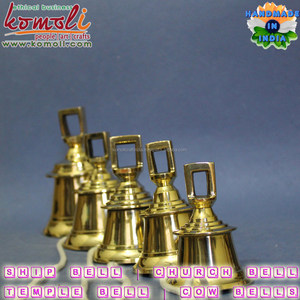 Cloche de porte décorative de style église en laiton poli pour la maison, le jardin ou le montage mural nautique - Product Image 6