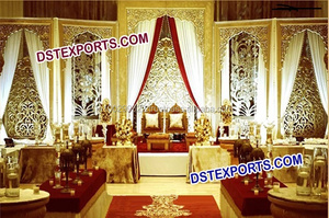 Escenario Palazzo de media luna, conjunto de escenario de boda de diseño con pilares, novedad - Product Image 5