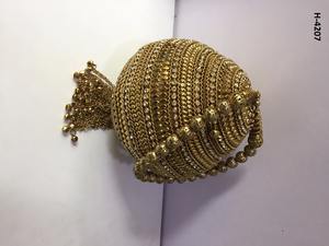 H4201 Pochette de soirée de luxe en métal fait main, or et argent, ornée de perles de haute qualité - Product Image 6