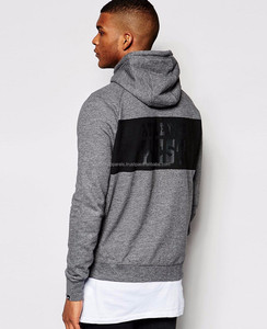 Vente en gros de sweats à capuche en coton uni pour hommes, fermeture éclair contrastée imperméable, logo personnalisé OEM, streetwear d'hiver - Product Image 1