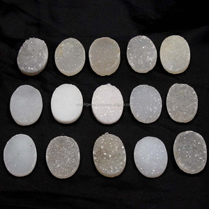 อัญมณีอัญมณีหลวมสีขาวปรับเทียบรูปร่างรูปไข่ - Product Image 1