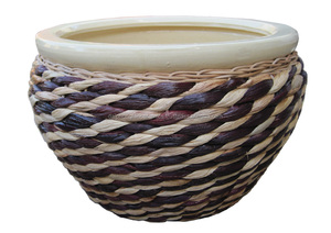 Natural Glazed Ceramic Eco-Friendly Flower Pot Planter <b>for</b> Indoor Use - Product Image 4