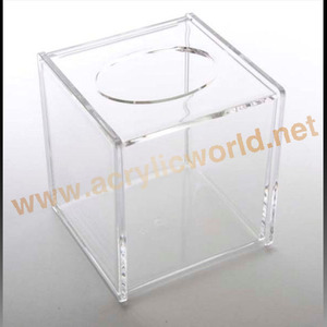 Caja de pañuelos caja de servilletas cuadrada de color personalizado/caja de pañuelos de acrílico/servilletero - Product Image 3