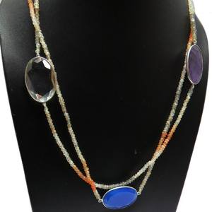 Collar de plata de ley 925 con bisel en forma de cuentas, joyería de plata - Product Image 5