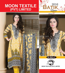 Batiq Pakistani Cotton Digital Print a Line <b>Dress</b> / Shalwar Kameez for Women - Product Image 3