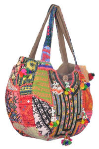 Bolso Banjara Vintage Indio Grande de 17x22 Pulgadas, Bolso Tipo Hobo, Bolso Tribal Gitano Vintage Banjara, Tela Bordada Étnica al por Mayor - Product Image 3