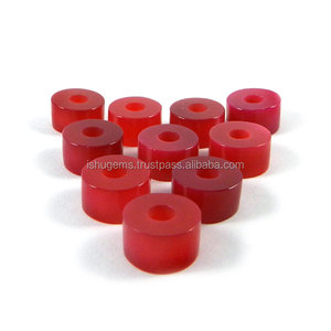 Piedra preciosa lisa de 14x8x4,5mm, de color fucsia piedra calcedonia, cuentas de agujero grande, IG0095 - Product Image 5