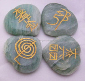 Le dernier ensemble REIKI de coeur d'aventurine verte | Exportations d'agate principale | D'Inde - Product Image 1