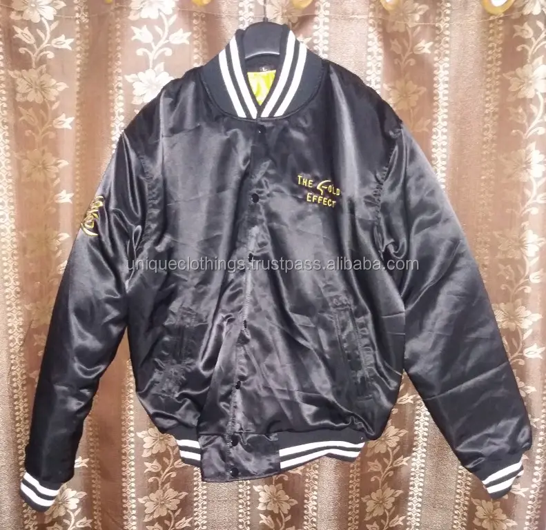 Tùy Chỉnh Satin Bomber Jacket/Tùy Chỉnh Satin Làm Cho Thiết Kế Riêng Của Bạn Varsity Jacket