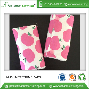 Good Quality Soft Touch Customized Muslin Teething Pads - Product Image 5