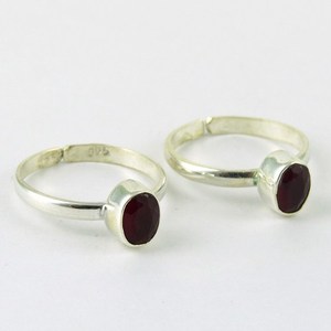 Fabulous Oval Red Onyx Gemstone 925 Sterling Silver Toe <b>Rings</b> Fashion Silver Jewelry <b>Indian</b> Silver Jewelry - Product Image 1