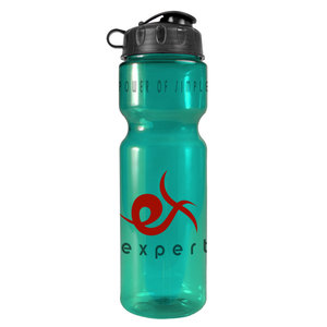 USA Made 28 oz Transparent Sports <b>Bottle</b> With Flip Lid - <b>BPA</b>/BPS-<b>free</b>, Comes with Your logo - Product Image 2
