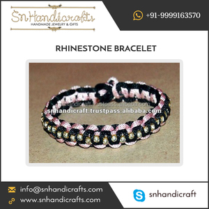 Fashionable Standard Size Custom Design <b>Rope</b> Rhinestone BraceletsHandmade Creations - Product Image 1