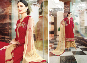 Costumes de mariage pour femmes, tenue de mariage, mode, Georgette lourde avec broderie, Salwar Kameez - Product Image 3