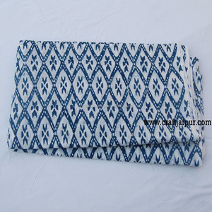 Tissu de voile de coton à imprimé floral personnalisé Sanganeri Block Print Handmade White Lightweight Material Rideau Bag Cover Boys - Product Image 5