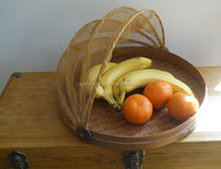 Panier à fruits pliable en bambou écologique, multifonctionnel, pour le stockage des aliments, forme ronde, couleurs personnalisées, produit artisanal Viettime
