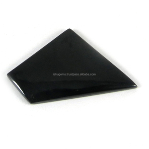 Gms-gemas sueltas para joyería, piedra Natural de chorro negra, cabujón con forma de lujo, 30x33mm, IG0502, 7,55 - Product Image 1