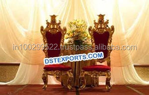 Juego de Sillas Modernas Portátiles Plateadas Maharaja Rey Reina León para Bodas, Elegantes para Tu Día Especial - Product Image 4